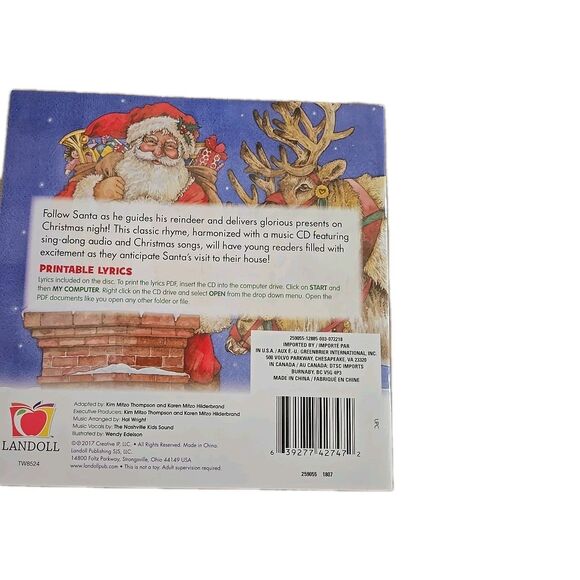 Up On The Housetop Stories Santa Christmas Book W/ Music/Lyrics Pre-owned, No CD - Picture 2 of 5